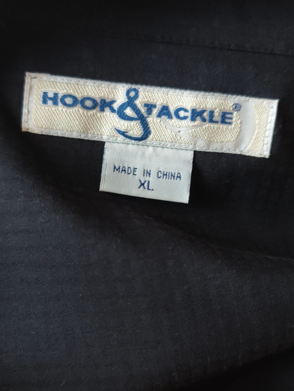 Hook & Tackle Men's XL Black Short-Sleeve Shirt Embroidered Marlin In Margarita - Picture 6 of 10